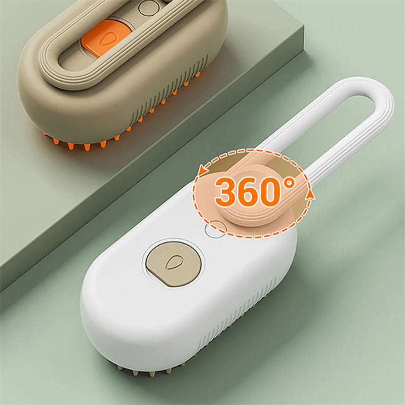 3-in-1 Steam Pet Brush – Groom, Clean & Massage